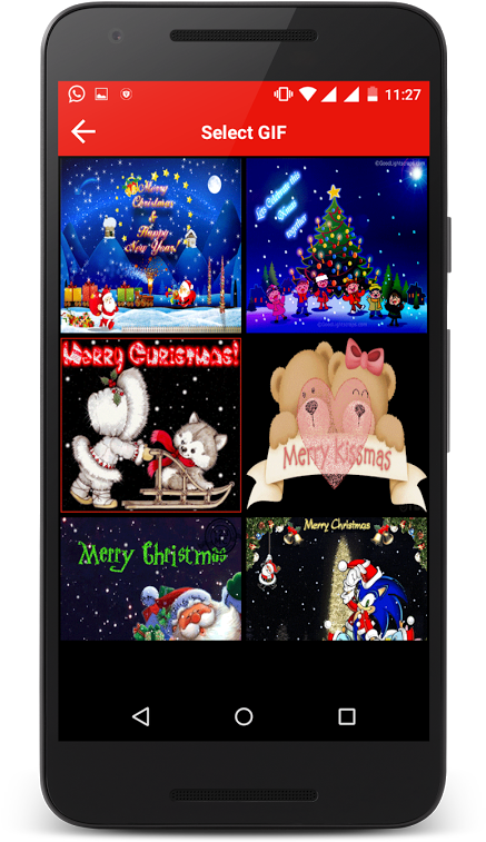 Christmas Gif For Android - Merry Christmas (525x900), Png Download