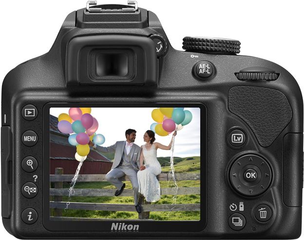 Inicio / Cámaras - Nikon D3400 Dslr Camera (700x595), Png Download