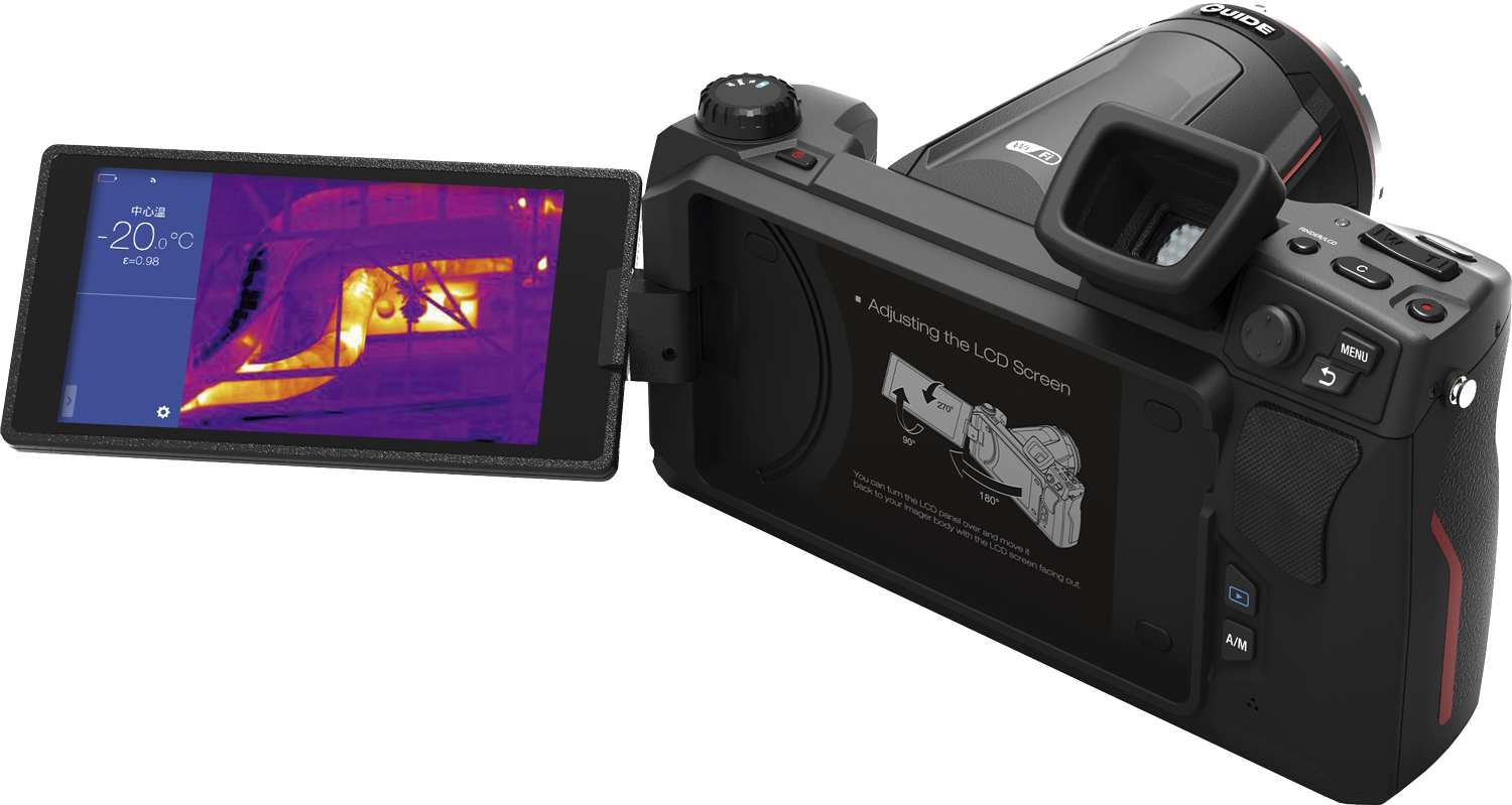Esta Cámara Con Su Diseño De Lente Rotatoria Única - Thermographic Camera (1500x799), Png Download