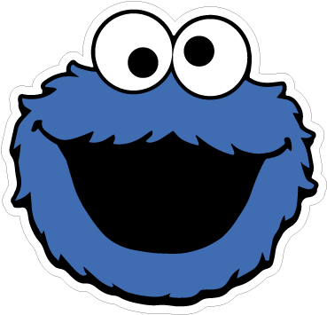 Monstro Das Bolachas - Cookie Monster Silhouette (500x500), Png Download