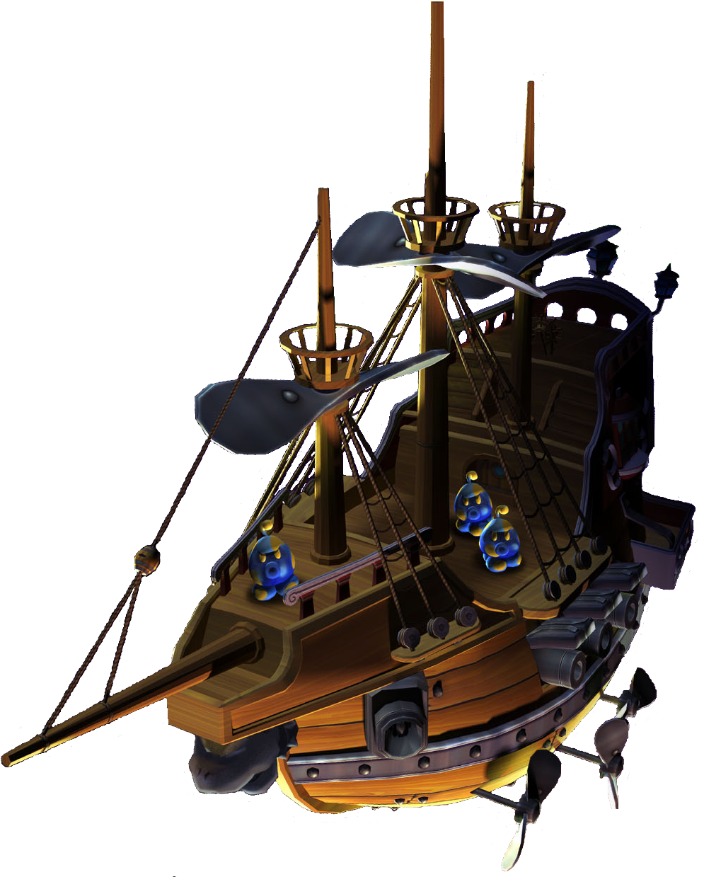 Airship - Super Mario Galaxy Bowser's Airship (1109x1272), Png Download