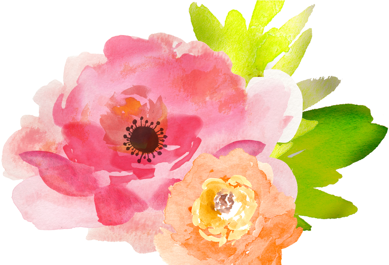 19 Free Watercolor Flower Graphic Transparent Download - Flowers Watercolour Clipart Png (1368x855), Png Download