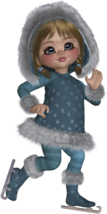 Tube Cookie Hiver - Barbie (350x700), Png Download