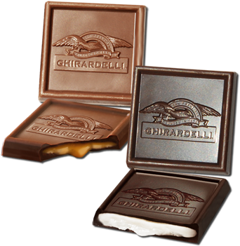 The Ghirardelli Chocolate Company Has Been Manufacturing - Ghirardelli Chocolate Square (353x378), Png Download
