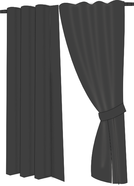 How To Set Use Grey Drapes Clipart - Drapes Png Icon (432x599), Png Download