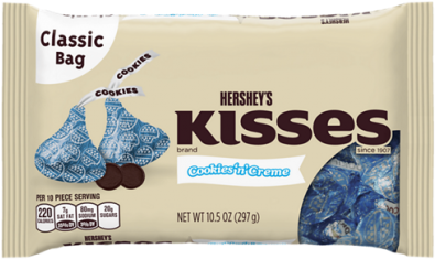 Hershey's Cookies 'n' Creme Kisses - Kisses Cookies N Crème (736x460), Png Download