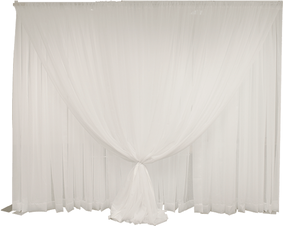 Double Layer Sheer Wedding Backdrop, 8' Tall X 10' - Double Layer Pipe And Drape (600x600), Png Download