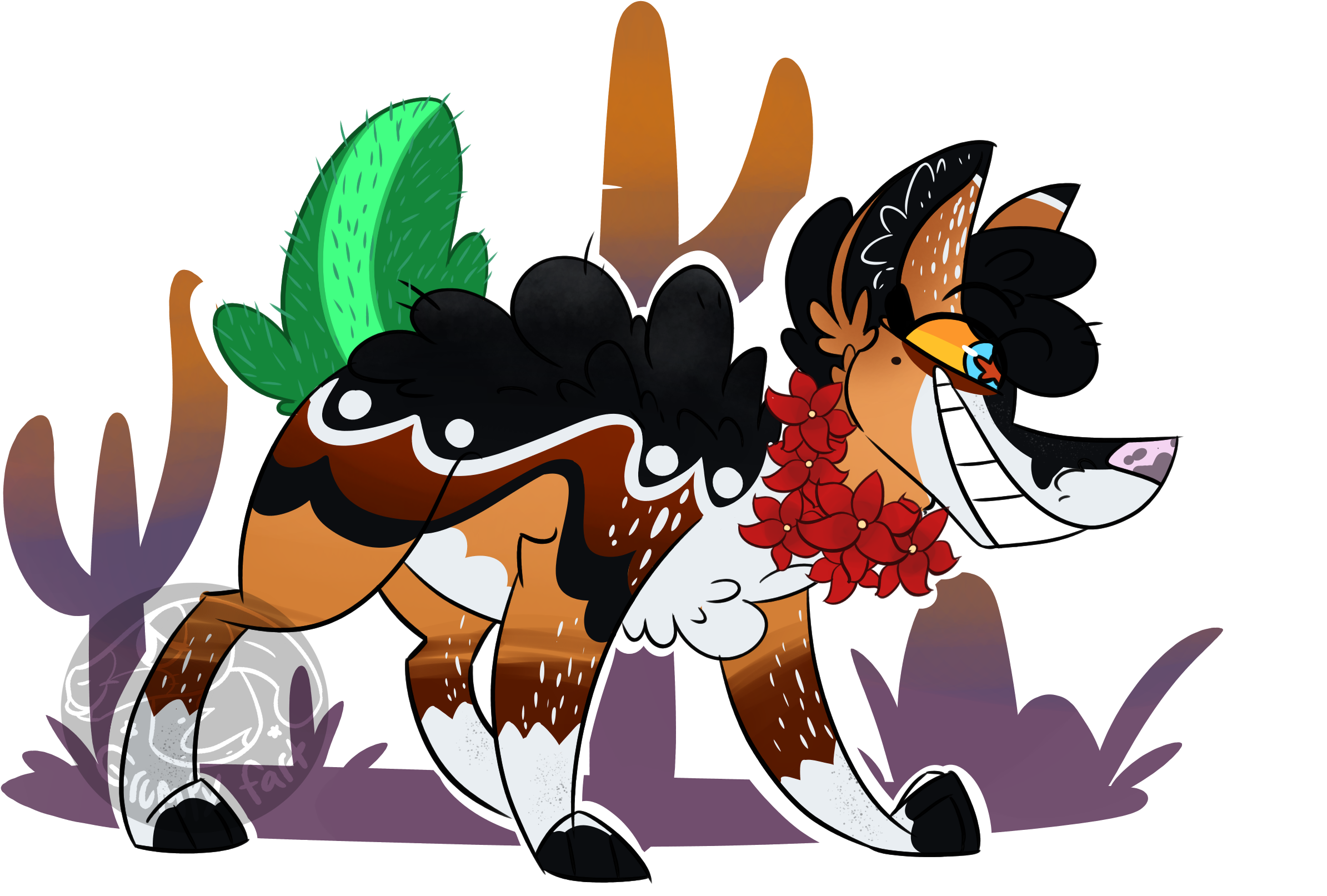 Jackal Adopt - Cartoon (2388x1632), Png Download