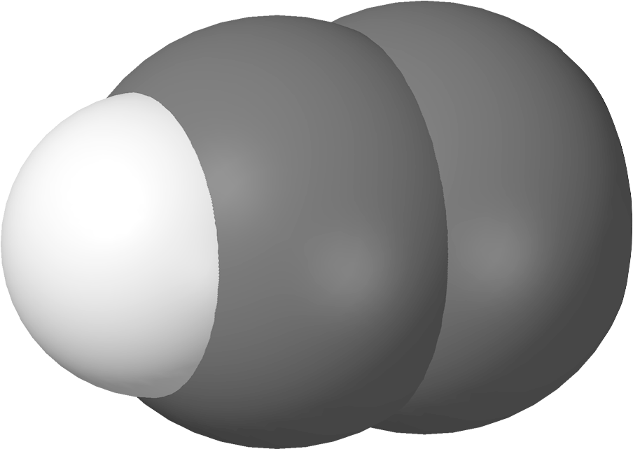 Ethynyl Radical 3d Vdw - Sphere (1008x741), Png Download