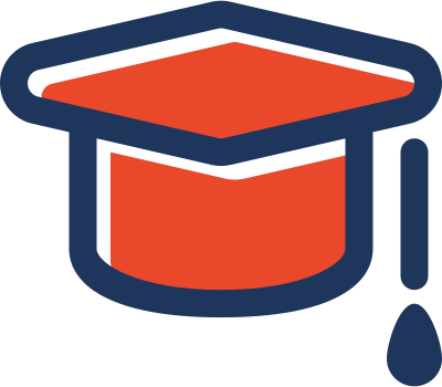 Graduation Hat Icon - School (400x350), Png Download