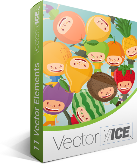 Fruit Kids Vector Pack - Vector Graphics (461x563), Png Download