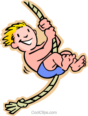Children At Play, Kids, Swinging On Rope Royalty Free - Swinging On A Rope (364x480), Png Download