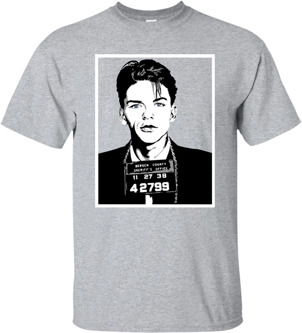 Frank Sinatra Mugshot T-shirt, Hoodie, Tank Top (1155x1155), Png Download