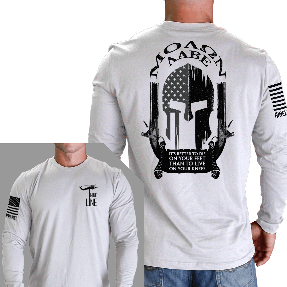Molon Labe L/s T-shirts - Molon Labe White Hoodie (1000x1000), Png Download