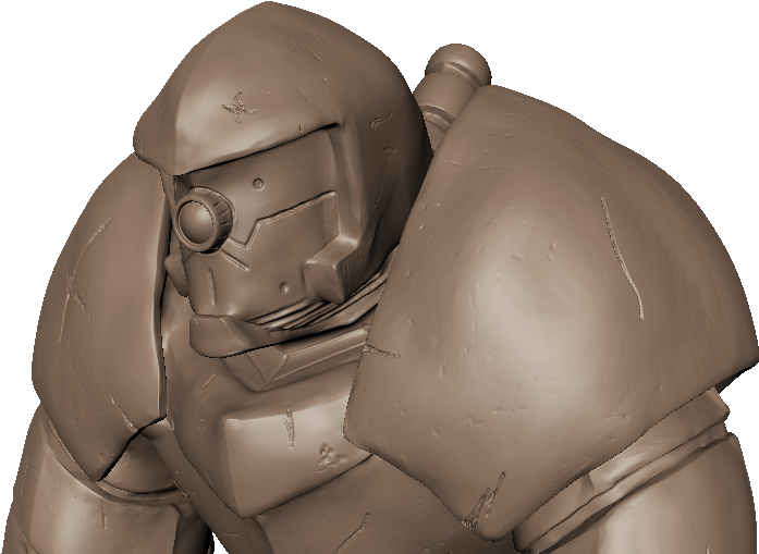 Scratched Close Side - Statue (1089x533), Png Download