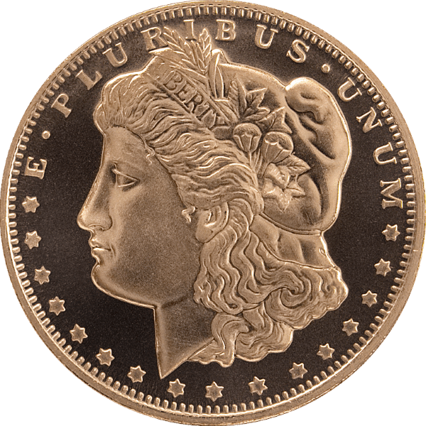 1 Oz Copper Round Molon Labe Tube - Dollar Coin (600x600), Png Download