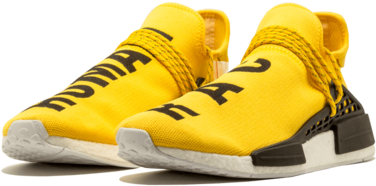 Adidas Pharrell Williams Nmd "human Race" - Yellow Nmd Shoes (480x288), Png Download