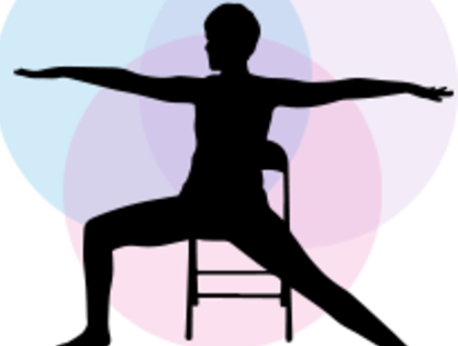Chair Yoga Clipart (417x315), Png Download