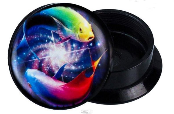Screw Plug Acrylic Space Swirl Colorful Koi Carp Piercing - Koi (350x231), Png Download