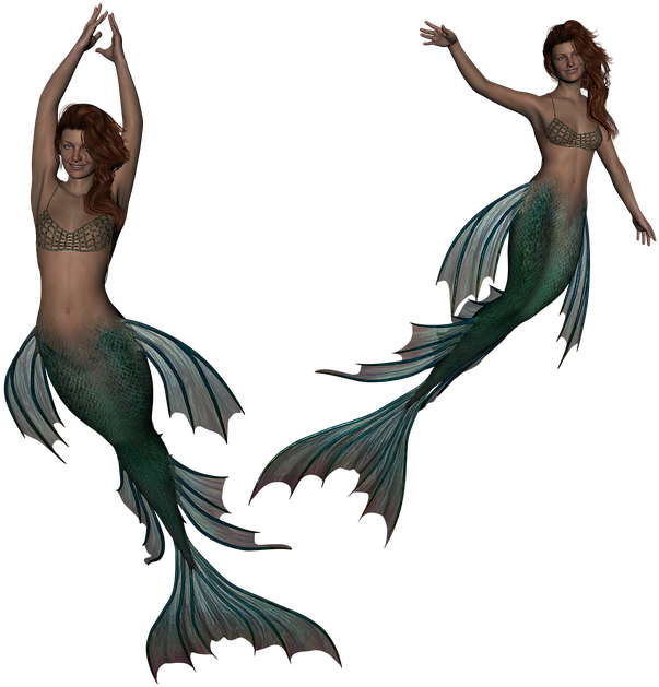 Mermaid, Siren, Fantasy, Fairytale, 3d, Tail, Fish - Siren Mermaid Png (720x720), Png Download