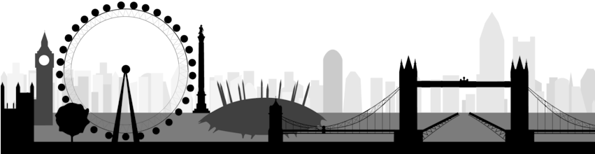 City Silhouettes - London Skyline (850x478), Png Download