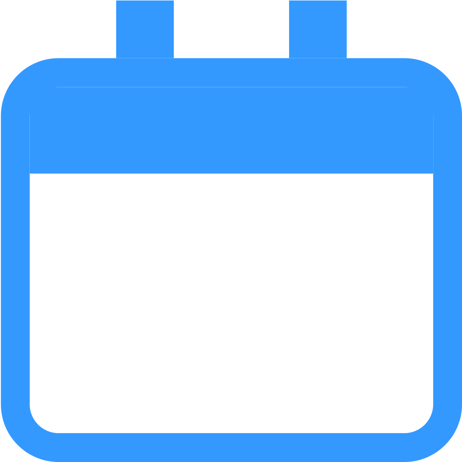 Open - Blue Calendar Icon Png (1000x941), Png Download