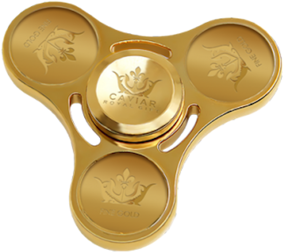 Спиннеры By Caviar - Fidget Spinner Solid Gold (430x550), Png Download