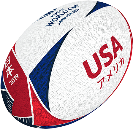 Gilbert Rugby 2019 Usa Supporter Ball - Rugby World Cup Team Ball 2019 (450x450), Png Download