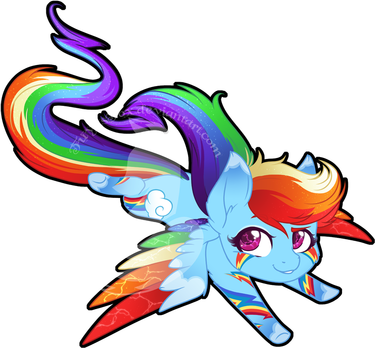 Wings Clipart Chibi - Mlp Rainbow Dash Rainbow Power (807x750), Png Download