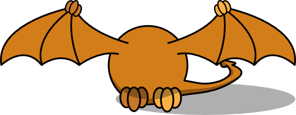 Original Png Clip Art File Pterodactly Lower Smaller (600x234), Png Download