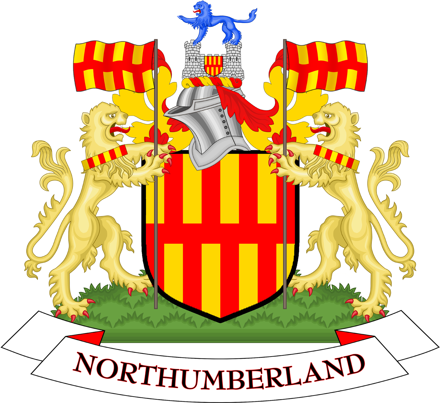 Coat Of Arms Of Northumberland County Council - Northumberland Coat Of Arms (1500x1412), Png Download