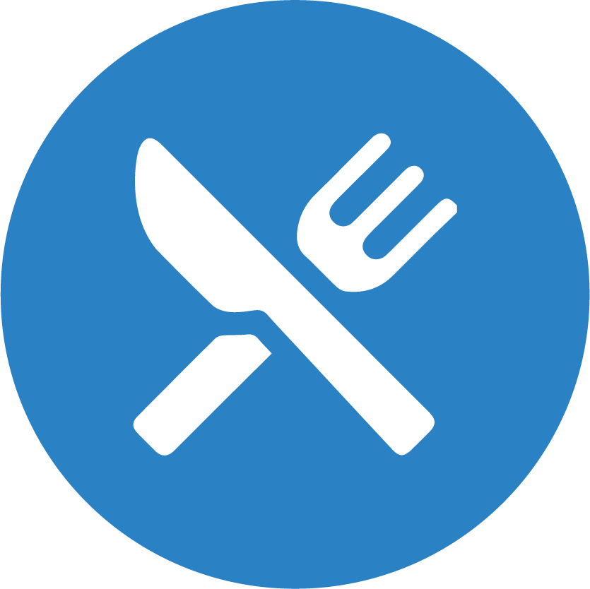Donate A Meal - 2 In Blue Circle (835x834), Png Download