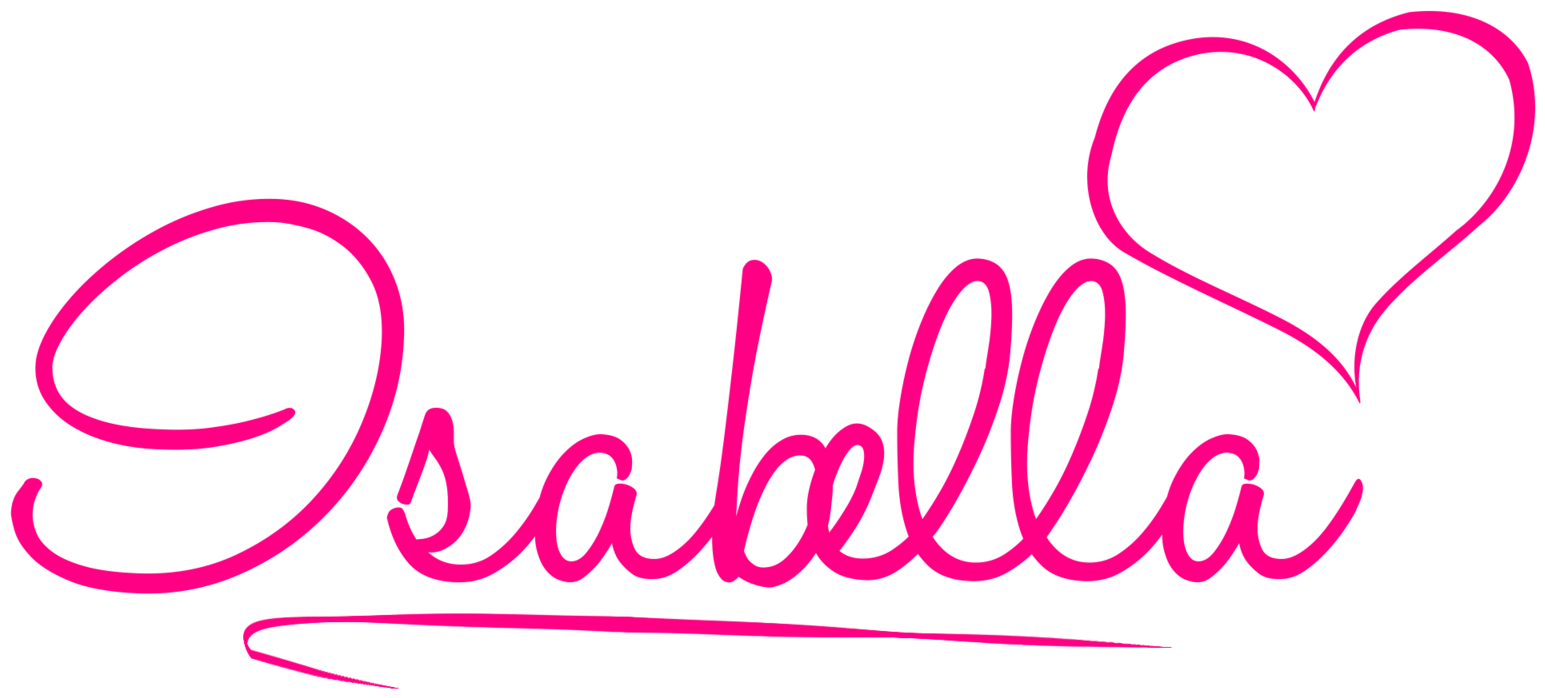 Isabella Name Logo By Bloom914 - Big Dot Of Happiness - Precious Cargo - Blue - Shaped (1600x800), Png Download