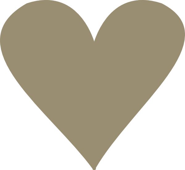 This Free Clip Arts Design Of Tan Heart - Tan Heart (600x550), Png Download