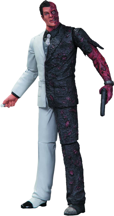 Two Face 7" Action Figure - Batman: Arkham City: Action Figures: Two Face (369x700), Png Download