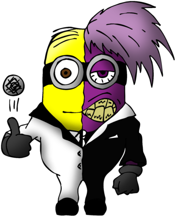 Two Face Minion By Thedoctor33 - Two Face Minion (400x492), Png Download
