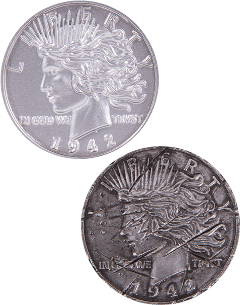 Dc Comics Prop Replica Two Face Coin - Two Face Coin Dc (480x600), Png Download