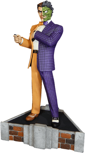 Dc Comics Classic Two Face Maquette By Tweeterhead - Batman - Two Face Maquette (480x856), Png Download