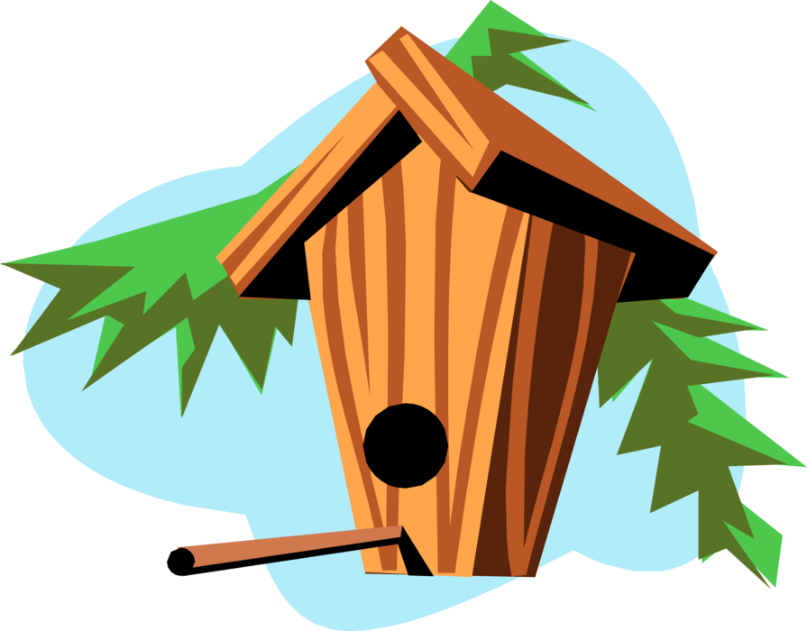 Vector Illustration Of Birdhouse Or Birdbox Nest Boxes - Illustration (895x700), Png Download