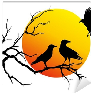 Bird Silhouette On Tree Branch (400x400), Png Download