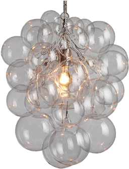Bubble Glass Orb Chandelier - Bubble Glass Orb Chandelier: White By World Market (350x350), Png Download