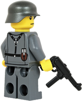Ww2 German Soldier With Mp40 - Assault Rifle (473x473), Png Download