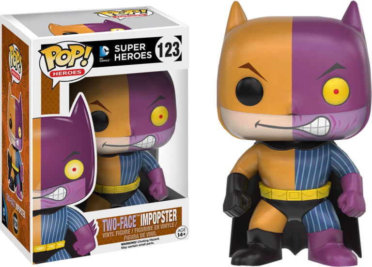 Two-face Impopster Pop Vinyl Figure (dc Heroes - Two Face Impopster Funko Pop (768x552), Png Download