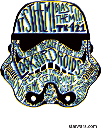 Star Wars Artistic Storm Trooper Heads Peel (467x700), Png Download