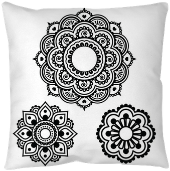 Indian Henna Tattoo Round Design - Indian Henna Tattoo Designs (400x400), Png Download