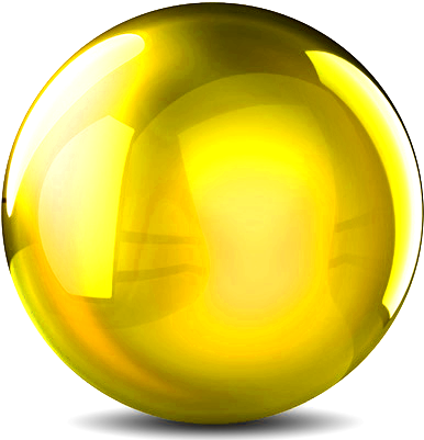 Free Glass Ball Png - Yellow Crystal Ball Png (400x400), Png Download