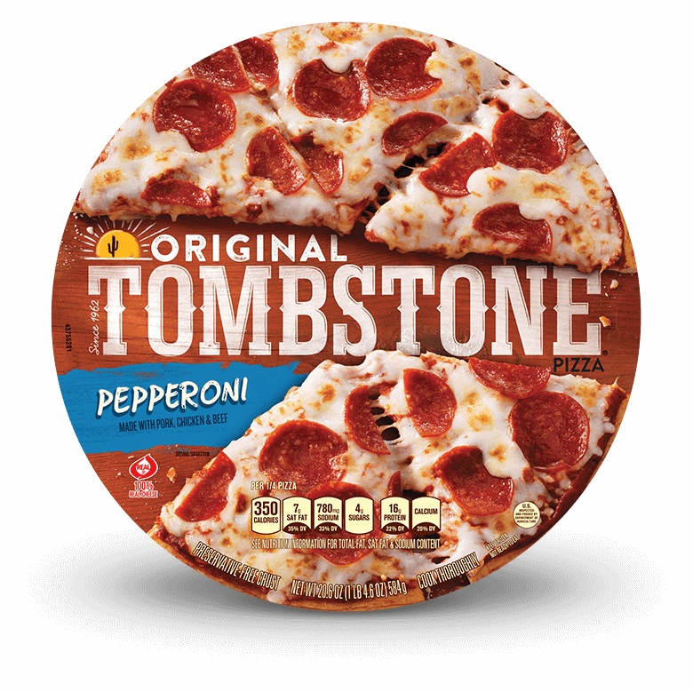 Original Pep Pizza - Tombstone Original Pepperoni Pizza 20.6 Oz. (780x779), Png Download