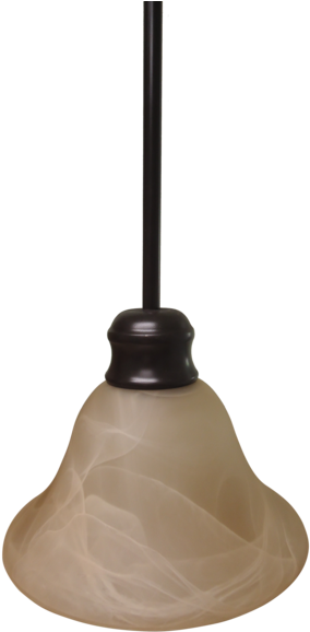 1-light Bar Pendant, Wide Sandstone Bell Glass - Lampshade (450x600), Png Download