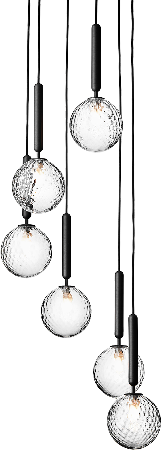 Miira 6 Optic Chandelier - Lysekrone (1460x1660), Png Download