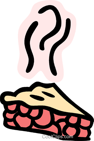 Hot Cherry Pie Royalty Free Vector Clip Art Illustration - Tart (318x480), Png Download